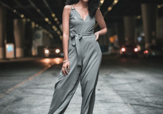 woman standing in the middle of the road