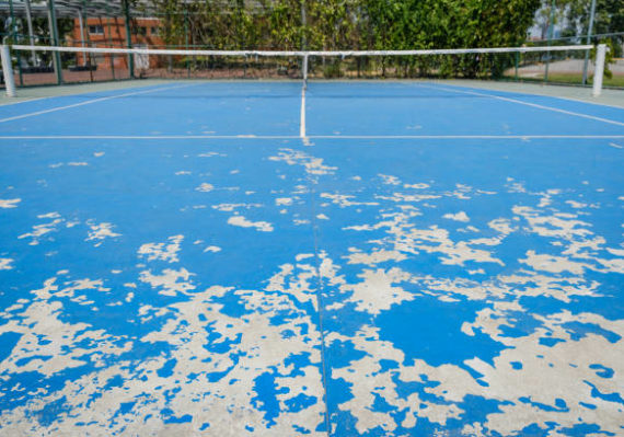 Rénovation terrain de tennis en béton poreux paris
