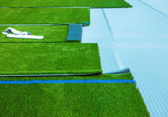 Construction court de tennis en gazon synthétique Saint-Tropez