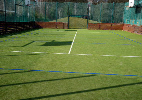 Construction court de tennis en gazon synthétique Saint-Tropez